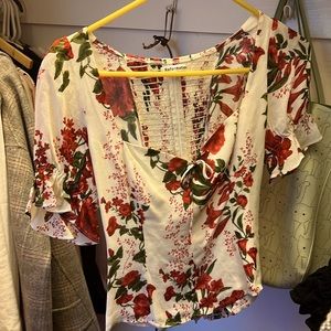 reformation Delevan top georgette RARE size 2 NWOT